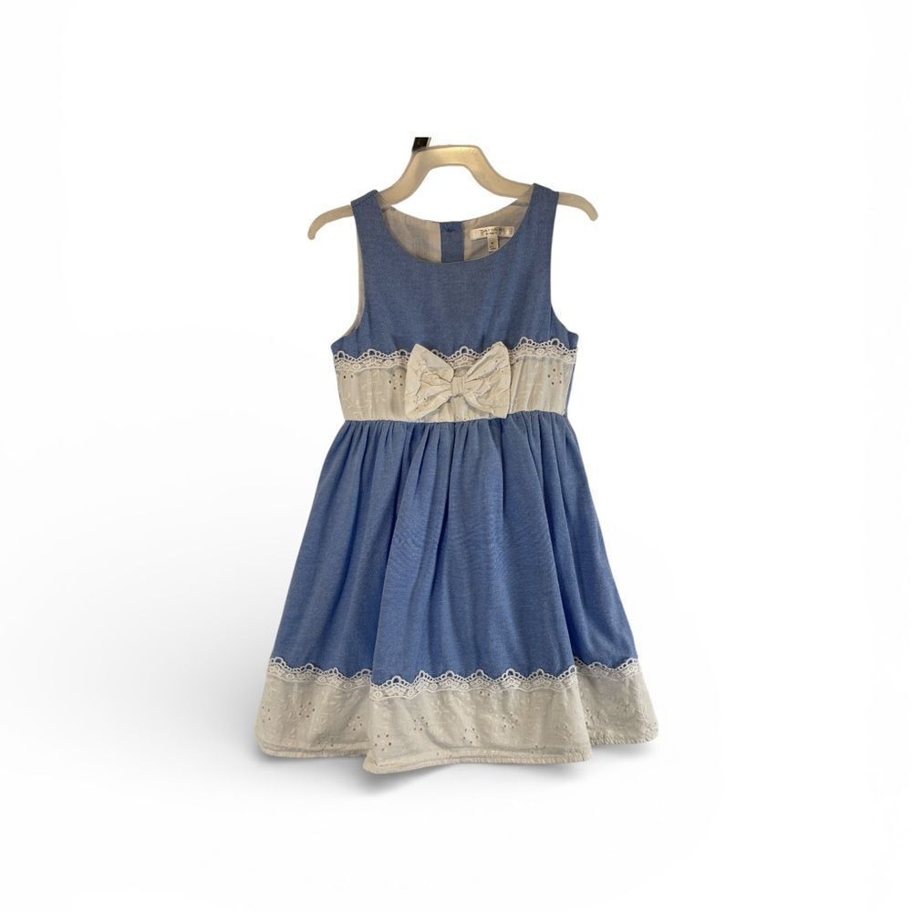 Tahari blue  girls Lace  Dress size 4T